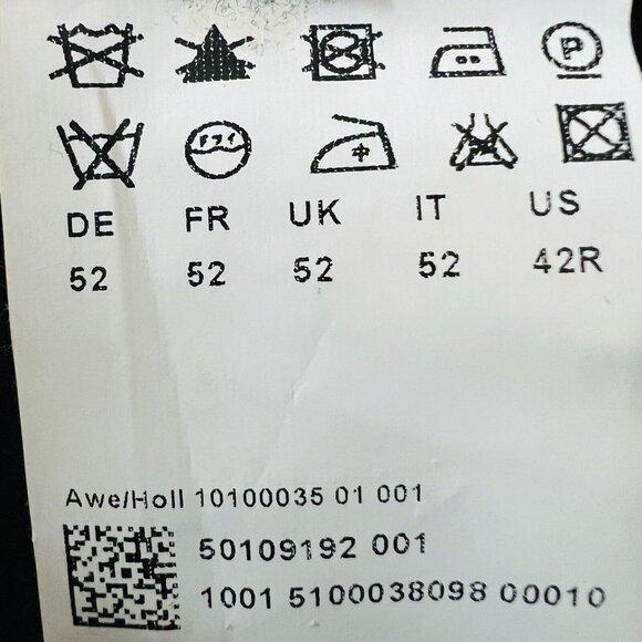 HUGO BOSS Women's Black Dress Pants Virgin Wool Straight Leg Stretch Size 42R - Picture 7 of 12